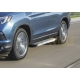 Пороги алюминиевые Rival Silver New для Honda Pilot 2016-2021