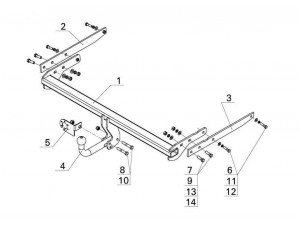 ТСУ Фаркоп Avtos на Ford Kuga № FD 31